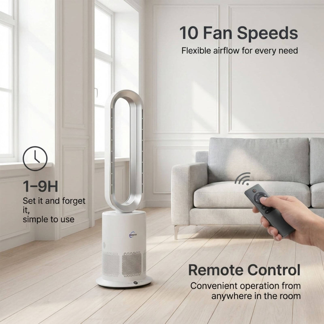 Breevo Air Purifier with Fan - Bladeless Hot and Cold Fan | PureFlow ...