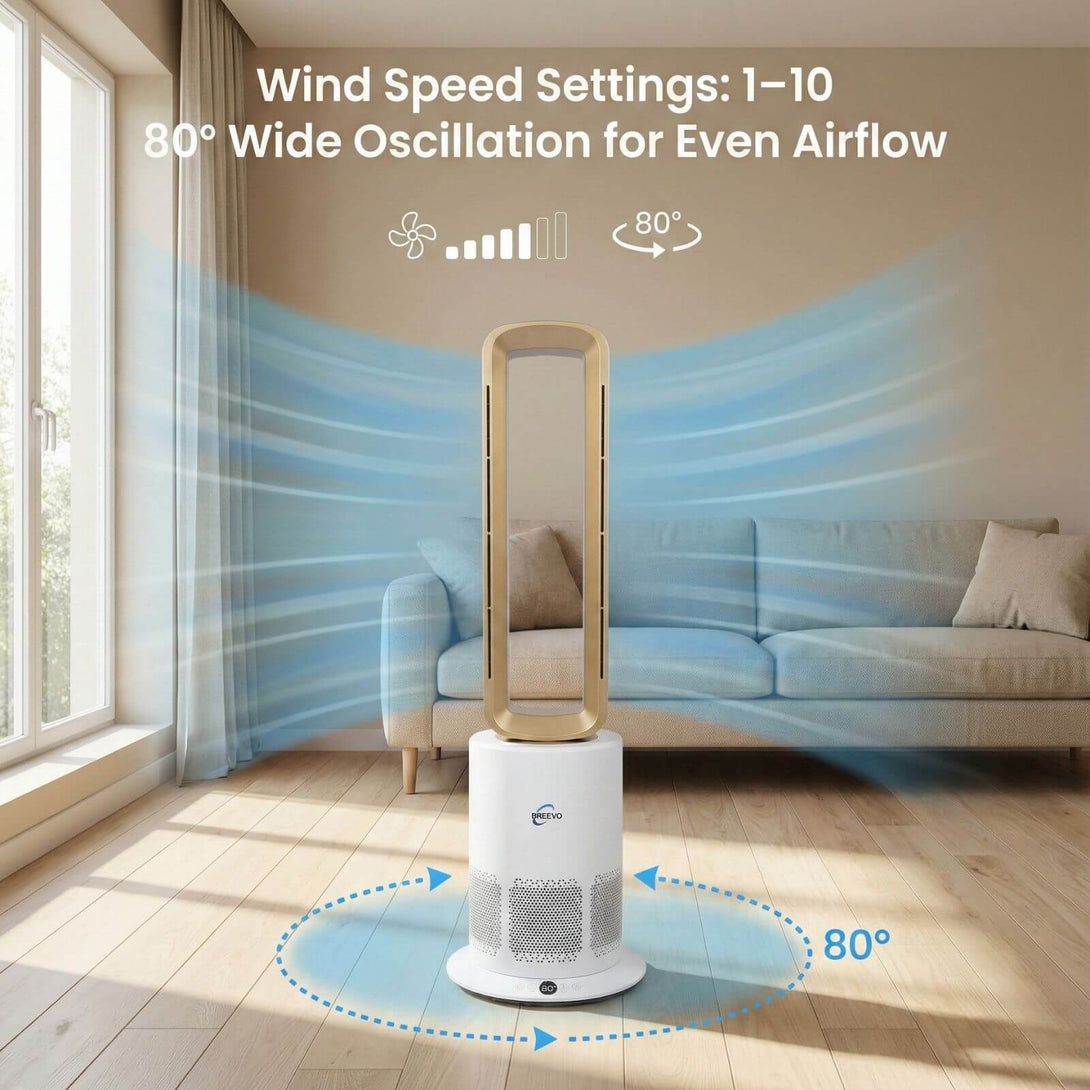 Luxury HEPA Air Purifier Fan Heater 3 in 1 1950W | PureAir | Gold ...